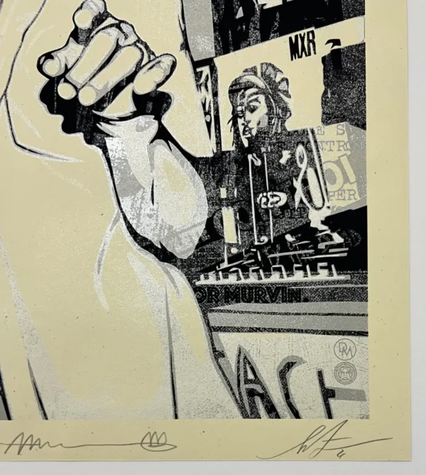 Shepard Fairey (Obey) - Sérigraphie "Scratch on the wire" – Image 3