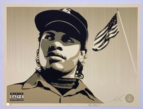 Sérigraphie Obey Shepard fairey Easy E signée par Mike Miller 2012