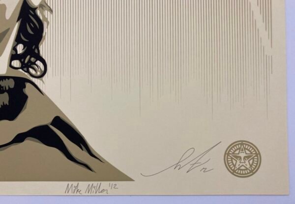 Sérigraphie Obey Shepard fairey Easy E signée par Mike Miller 2012 – Image 2